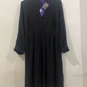 SERAPHINE Black Long Sleeve Midi Dress